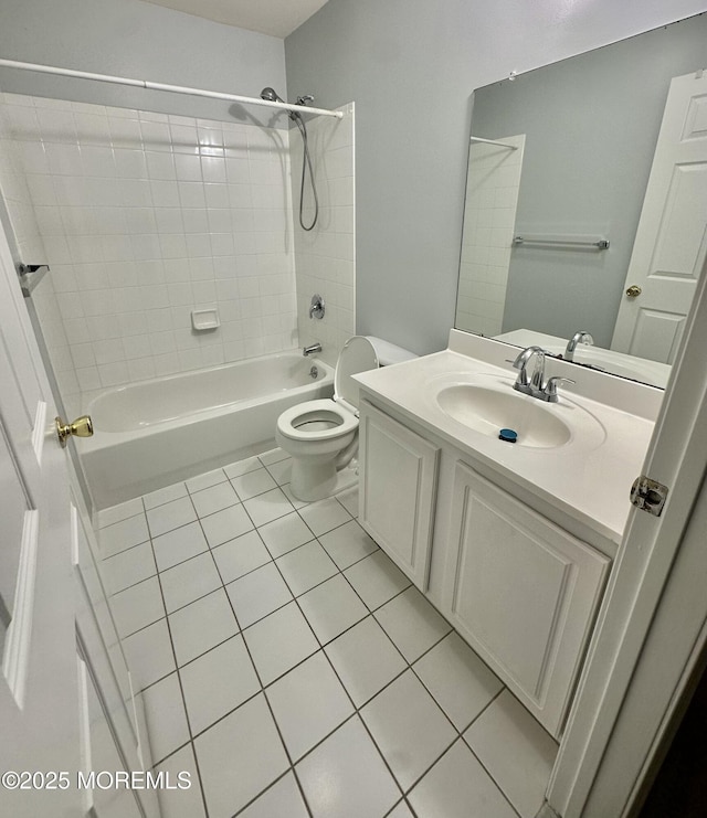 96 Drew Ct, Manalapan, NJ 07726 - bathroom featuring tile patterned flooring, shower / bathtub combination, vanity, and toilet