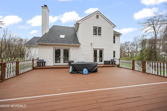 deck with french doors