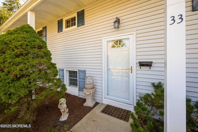 property entrance with a porch