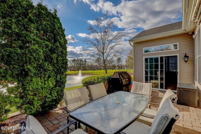 view of patio with outdoor dining space