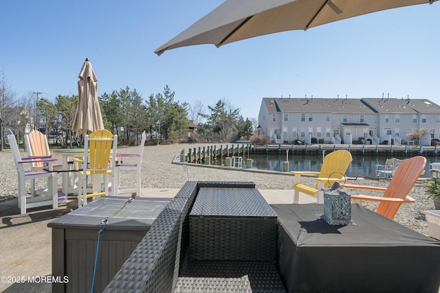 33 Blue Heron Ln, Bayville, NJ 08721 - view of patio / terrace featuring a water view