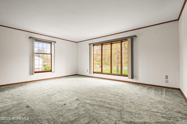 36 New Monmouth Rd, Middletown, NJ 07748 - carpeted empty room with crown molding and baseboards