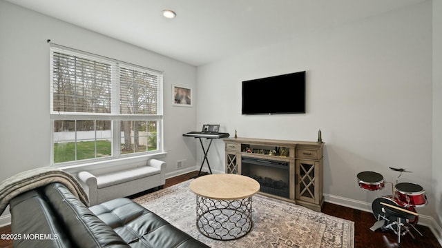 101 Erin Dr, Jackson, NJ 08527 - living room with recessed lighting, wood finished floors, and baseboards