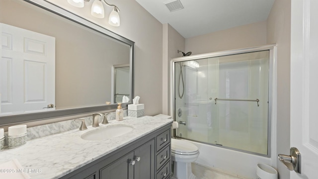 101 Erin Dr, Jackson, NJ 08527 - full bathroom featuring visible vents, toilet, vanity, and enclosed tub / shower combo