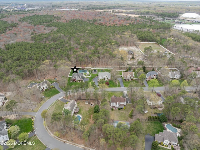 101 Erin Dr, Jackson, NJ 08527 - aerial view featuring a residential view and a wooded view
