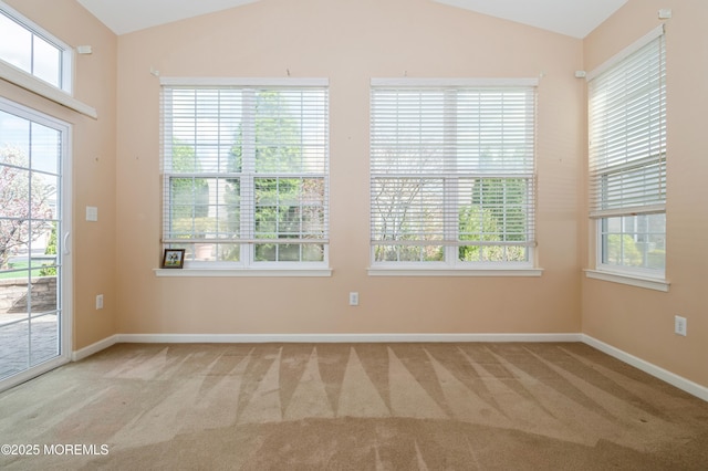 7 Riviera Dr, Monroe, NJ 08831 - carpeted spare room featuring a wealth of natural light, vaulted ceiling, and baseboards