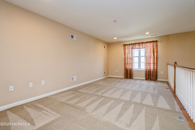 7 Riviera Dr, Monroe, NJ 08831 - spare room with light carpet, recessed lighting, visible vents, and baseboards