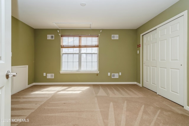 7 Riviera Dr, Monroe, NJ 08831 - unfurnished bedroom with visible vents, attic access, and carpet