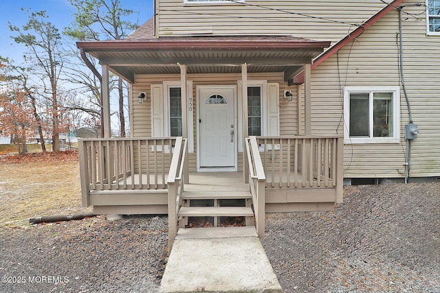 950 Bay Ave, Toms River, NJ 08753 - doorway to property featuring a porch