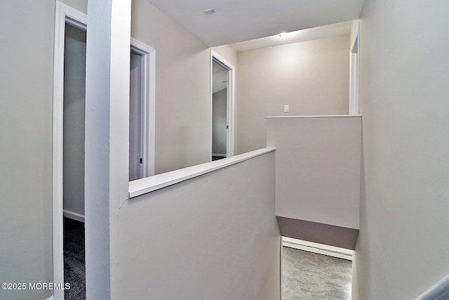 950 Bay Ave, Toms River, NJ 08753 - corridor with an upstairs landing and carpet flooring