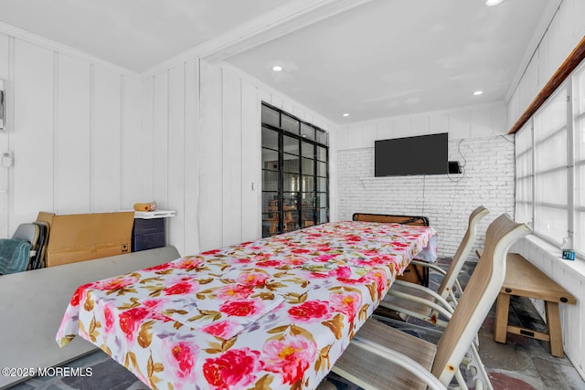 bedroom featuring recessed lighting