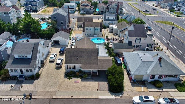 bird's eye view with a residential view