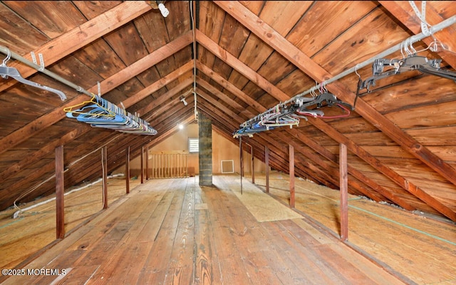 view of attic