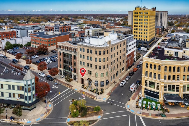 bird's eye view with a view of city