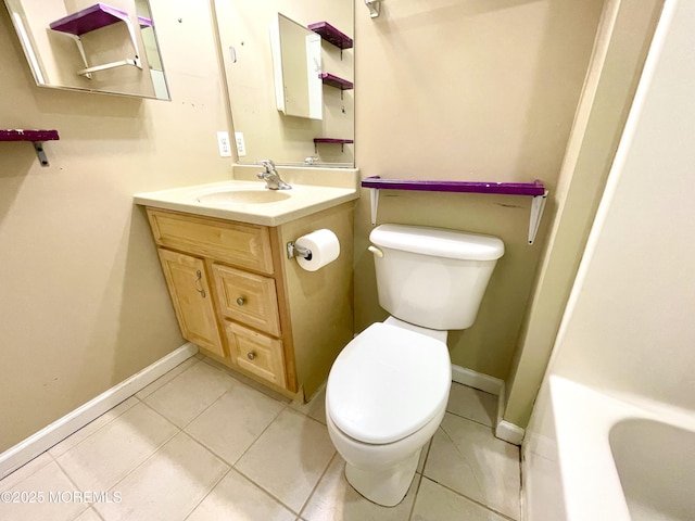 5 Laurel Ave, Toms River, NJ 08753 - full bathroom with a tub to relax in, tile patterned floors, toilet, and vanity