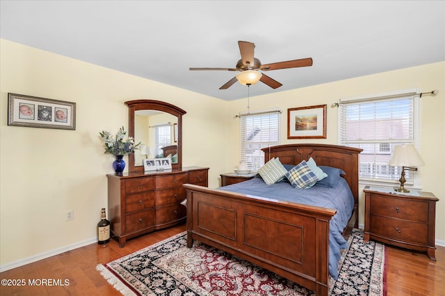 1306 Wickford Ln, Lanoka Harbor, NJ 08734 - bedroom with baseboards, ceiling fan, and wood finished floors