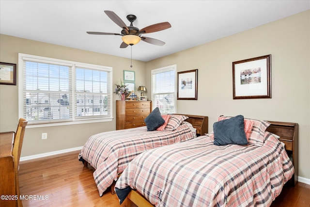 1306 Wickford Ln, Lanoka Harbor, NJ 08734 - bedroom featuring wood finished floors, baseboards, and a ceiling fan