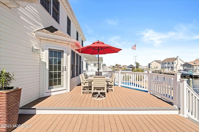 1306 Wickford Ln, Lanoka Harbor, NJ 08734 - wooden deck featuring a water view and a residential view