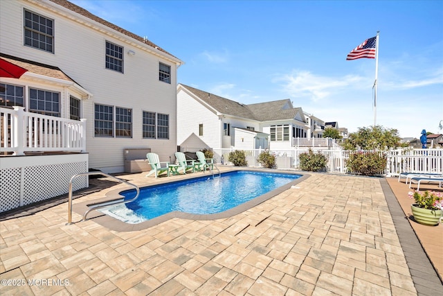 1306 Wickford Ln, Lanoka Harbor, NJ 08734 - view of swimming pool with a fenced in pool, a patio, and fence