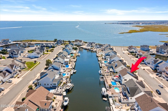 1306 Wickford Ln, Lanoka Harbor, NJ 08734 - bird's eye view featuring a residential view and a water view