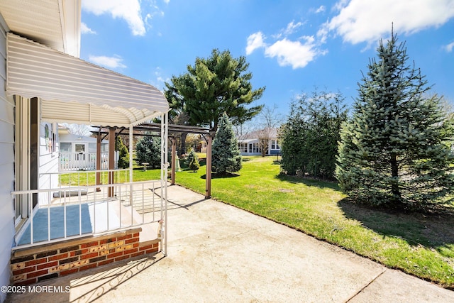 view of patio with a pergola