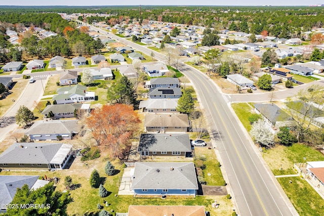 drone / aerial view with a residential view