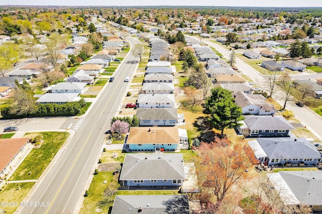 aerial view featuring a residential view