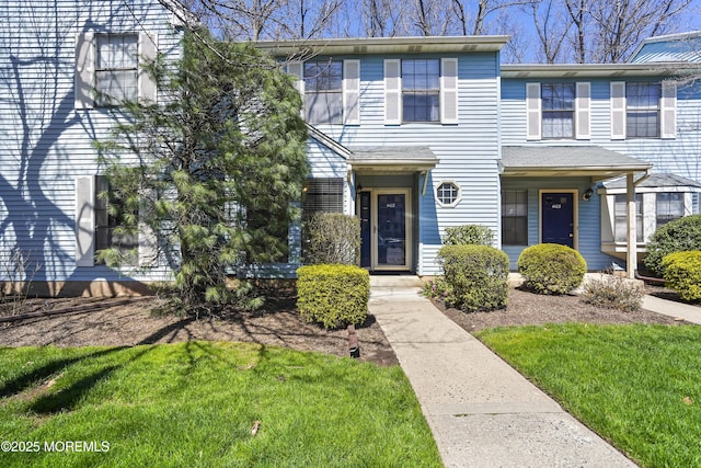 multi unit property with a front lawn