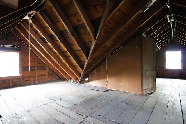 view of attic