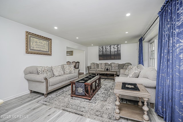 56 Dutch Rd, East Brunswick, NJ 08816 - living area featuring recessed lighting, baseboards, and wood finished floors