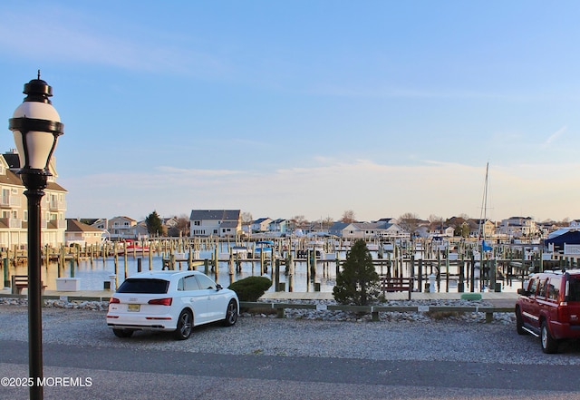 349 Harbor Vw, Forked River, NJ 08731 - exterior space with a boat dock and nearby suburban area