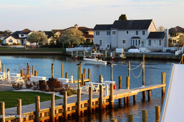 349 Harbor Vw, Forked River, NJ 08731 - dock area featuring a water view and a residential view