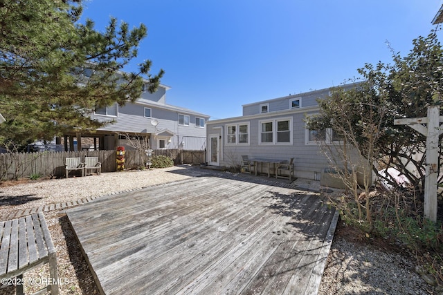 wooden terrace with fence