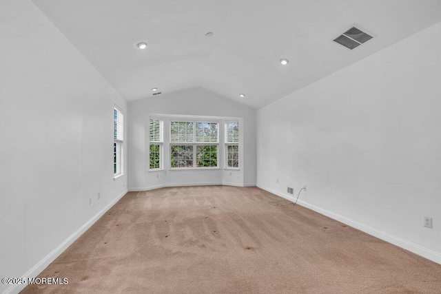 3 Marlborough Ct, Jackson, NJ 08527 - unfurnished room with visible vents, baseboards, carpet, and lofted ceiling