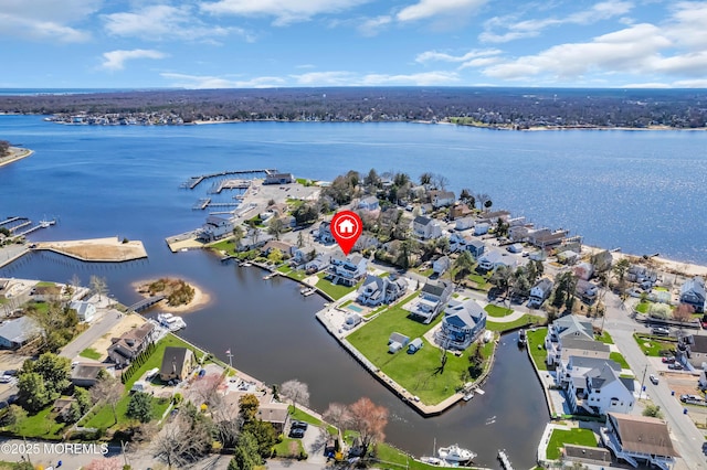 1417 Holmes Ave, Toms River, NJ 08753 - aerial view of property's location featuring a large body of water and nearby suburban area