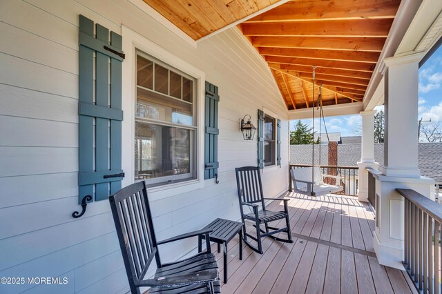 1417 Holmes Ave, Toms River, NJ 08753 - deck featuring covered porch