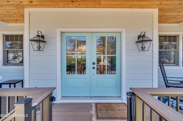 1417 Holmes Ave, Toms River, NJ 08753 - doorway to property with french doors and a porch