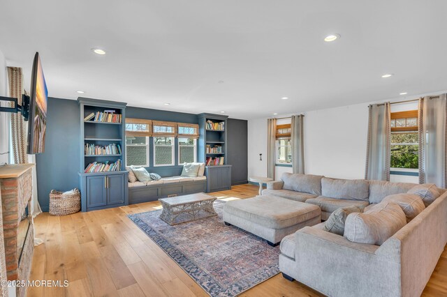 1417 Holmes Ave, Toms River, NJ 08753 - living area featuring recessed lighting and light wood-style floors