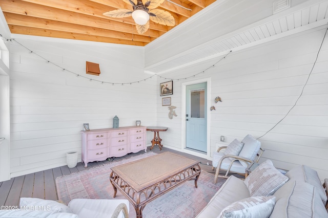 1417 Holmes Ave, Toms River, NJ 08753 - view of patio / terrace featuring an outdoor living space and ceiling fan
