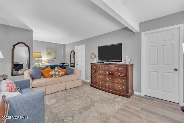 19 Gravelly Point Rd, Highlands, NJ 07732 - living area with wood finished floors and baseboards