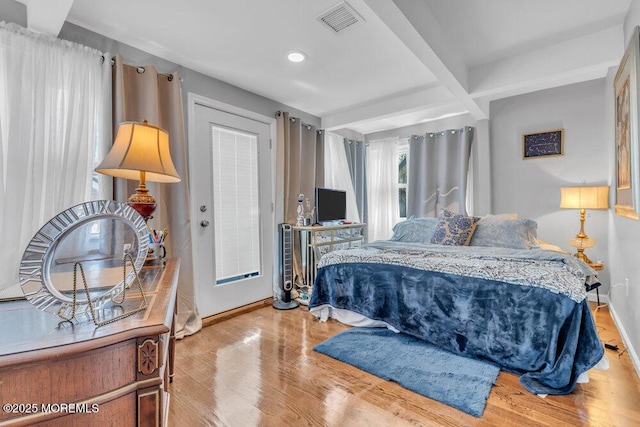 19 Gravelly Point Rd, Highlands, NJ 07732 - bedroom with wood finished floors, baseboards, and recessed lighting