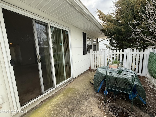 exterior space featuring fence