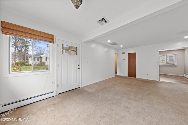 14B S Heron St, Manchester, NJ 08759 - carpeted foyer featuring baseboard heating and recessed lighting