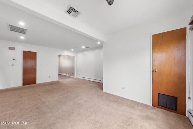 14B S Heron St, Manchester, NJ 08759 - carpeted empty room with baseboard heating and recessed lighting