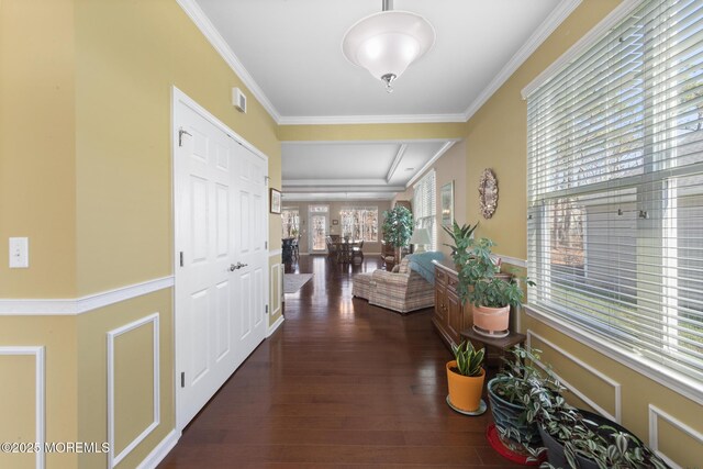 311 Newport Way, Little Egg Harbor, NJ 08087 - corridor with wood finished floors and ornamental molding