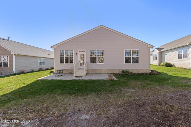 311 Newport Way, Little Egg Harbor, NJ 08087 - rear view of property with a lawn, entry steps, and a patio