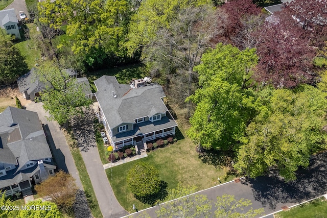 bird's eye view with a residential view