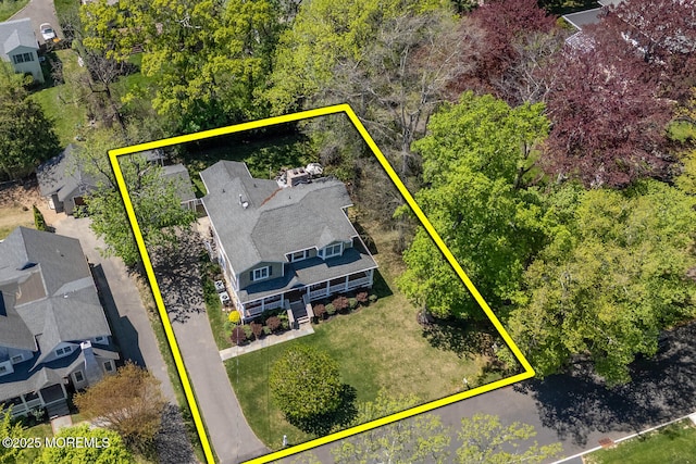 drone / aerial view featuring a residential view