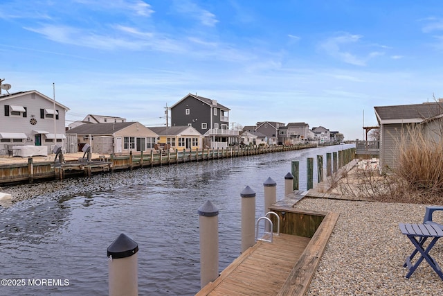 211 Pine Dr, Bayville, NJ 08721 - dock area with a water view and a residential view
