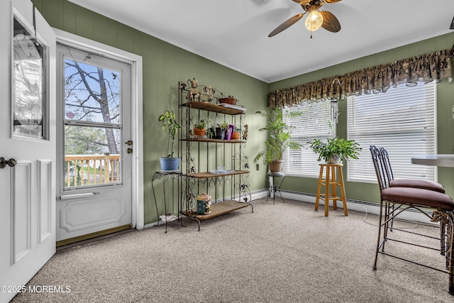 37 Scarborough Pl, Toms River, NJ 08757 - interior space featuring a healthy amount of sunlight, carpet floors, and ceiling fan